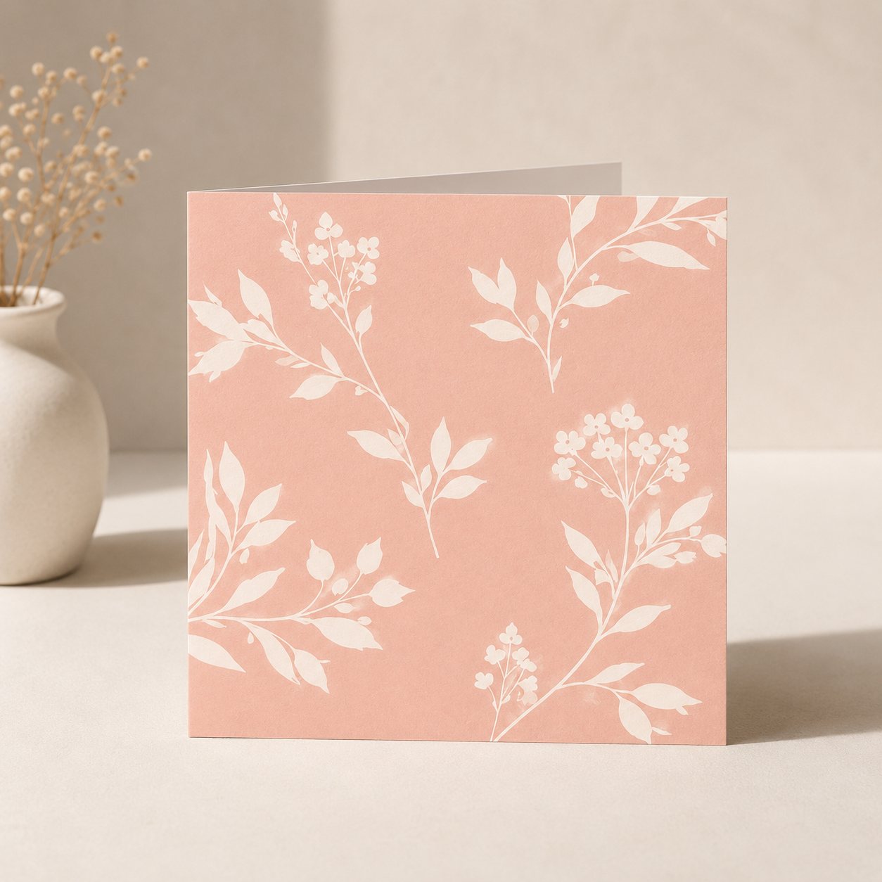 Soft Blush-Pink Botanical | Greeting Cards | General Card Collection