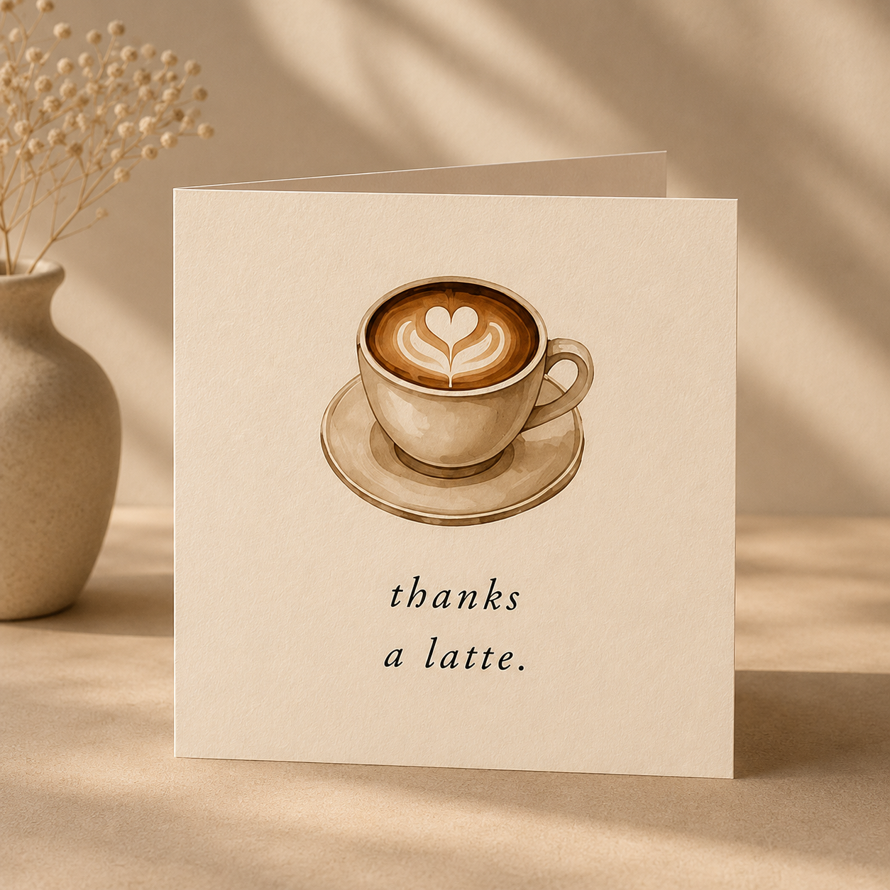 Thanks A Latte | Greeting Card | Everyday Wit Collection